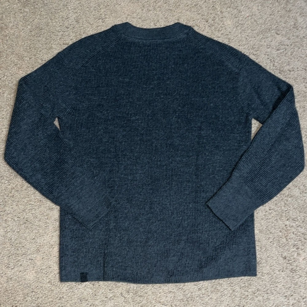 Lululemon Merino Wool-Blend Ribbed Crewneck Sweater Heathered Black 2 - Picture 10 of 13